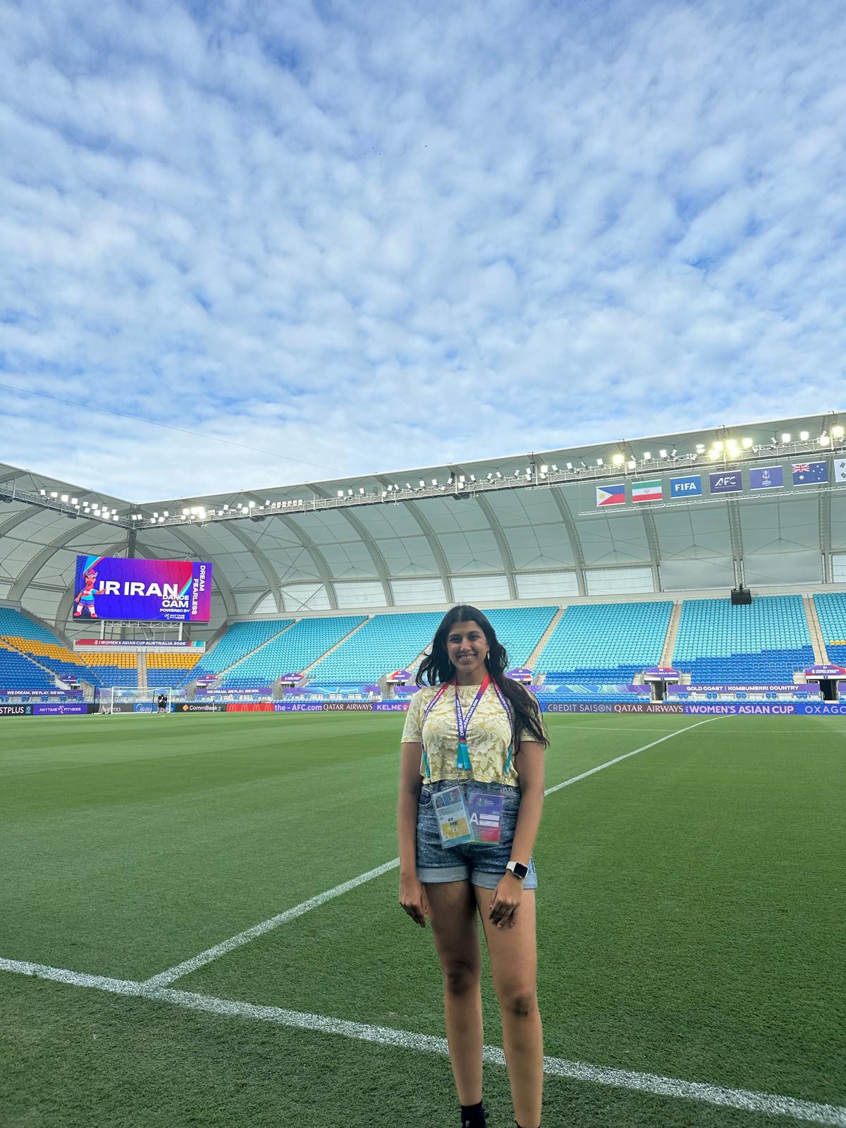 Pitchside at the Asian Cup